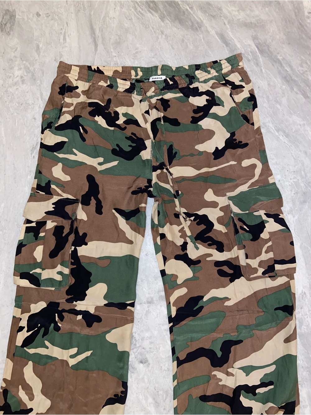 P.A.R.O.S.H. Silk Camo Cargo Pants